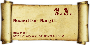Neumüller Margit névjegykártya