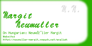 margit neumuller business card